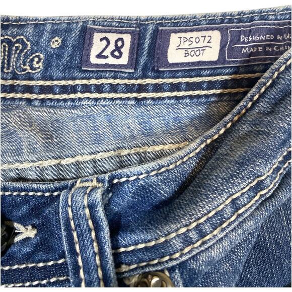 Miss Me Jeans Lot of 2 Pair Cross Black Stud Embellished Size 28 Boot Cut Jeans - Picture 5 of 16